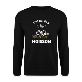 J'peux pas j'ai moisson - Sweat-shirt Unisexe - noir - Devant - Alina (178cm) & Michal (187cm)