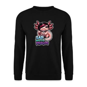 Axolotl-liebhaber, Süßer Axolotl, Lustiger - Unisex Pullover - Schwarz - Vorne - Alina (178cm) & Michal (187cm)