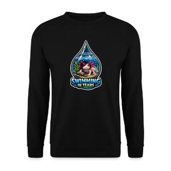 Axolotl-liebhaber, Süßer Axolotl, Lustiger - Unisex Pullover - Schwarz - Vorne - Alina (178cm) & Michal (187cm)