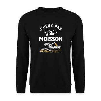 J’peux pas j’ai moisson – motif agricole - Sweat-shirt Unisexe - noir - Devant - Alina (178cm) & Michal (187cm)