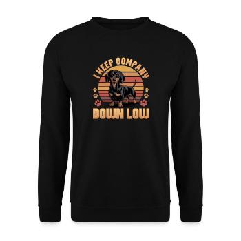 Teckel de race de chien drôle - Sweat-shirt Unisexe - noir - Devant - Alina (178cm) & Michal (187cm)