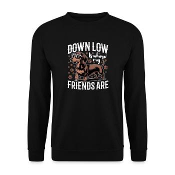 Teckel de race de chien drôle - Sweat-shirt Unisexe - noir - Devant - Alina (178cm) & Michal (187cm)