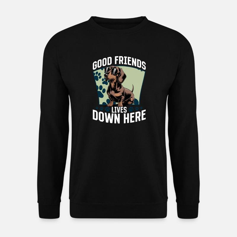 Funny Dog Breed Dachshund - Unisex Pullover - Schwarz