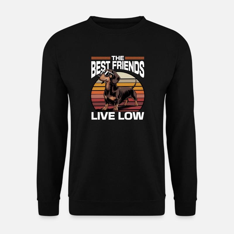 Funny Dog Breed Dachshund - Unisex Pullover - Schwarz