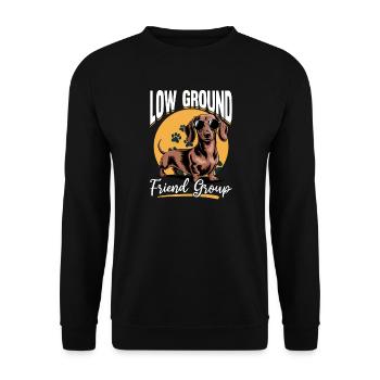 Teckel de race de chien drôle - Sweat-shirt Unisexe - noir - Devant - Alina (178cm) & Michal (187cm)