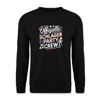 Schlager Party Crew Mallorca Festival JGA Malle - Unisex Pullover - Schwarz - Vorne - Alina (178cm) & Michal (187cm)