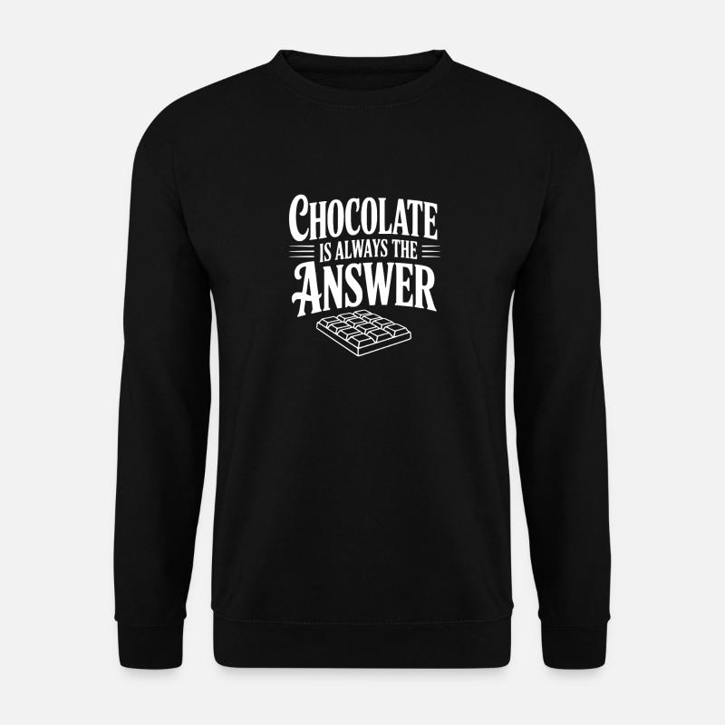 Le chocolat est toujours la solution - Sweat-shirt Unisexe - noir