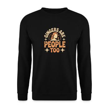 Gingers Are People Too - Unisex Sweatshirt - black - Front - Alina (178cm) & Michal (187cm)