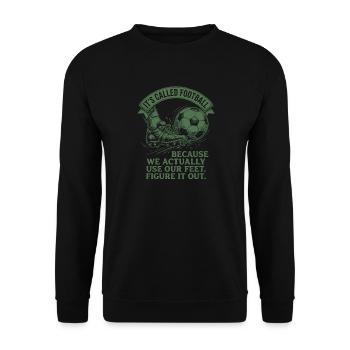 Drôle de football 90 minutes - Sweat-shirt Unisexe - noir - Devant - Alina (178cm) & Michal (187cm)