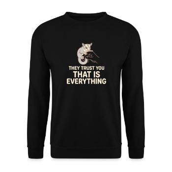 Sugar Glider Mom Exotischer Haustierliebhaber - Unisex Pullover - Schwarz - Vorne - Alina (178cm) & Michal (187cm)