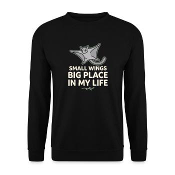 Sugar Glider Mom Exotischer Haustierliebhaber - Unisex Pullover - Schwarz - Vorne - Alina (178cm) & Michal (187cm)