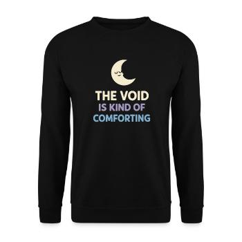 Existenzieller Humor, Nihilismus, Humor, - Unisex Pullover - Schwarz - Vorne - Alina (178cm) & Michal (187cm)