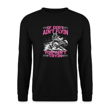 Quad ATV Woman Girl Four Wheeler - Unisex Sweatshirt - black - Front - Alina (178cm) & Michal (187cm)