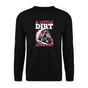 Quad ATV Woman Girl Four Wheeler - Unisex Sweatshirt - black - Front - Alina (178cm) & Michal (187cm)