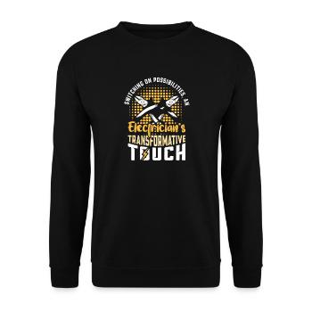 Électricien, technicien en électronique, électricien - Sweat-shirt Unisexe - noir - Devant - Alina (178cm) & Michal (187cm)