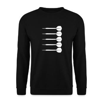 Dartpfeile - Unisex Pullover - Schwarz - Vorne - Alina (178cm) & Michal (187cm)