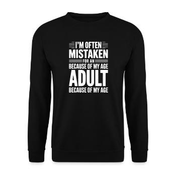 Dire que les jeunes ont l’air vieux Humour Cadeau drôle - Sweat-shirt Unisexe - noir - Devant - Alina (178cm) & Michal (187cm)
