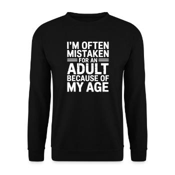 Dire que les jeunes ont l’air vieux Humour Cadeau drôle - Sweat-shirt Unisexe - noir - Devant - Alina (178cm) & Michal (187cm)