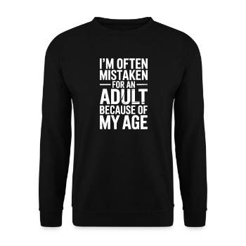 Dire que les jeunes ont l’air vieux Humour Cadeau drôle - Sweat-shirt Unisexe - noir - Devant - Alina (178cm) & Michal (187cm)