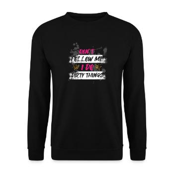 Courses de boue Schlammlauf Dirty Run Dirty Things - Sweat-shirt Unisexe - noir - Devant - Alina (178cm) & Michal (187cm)