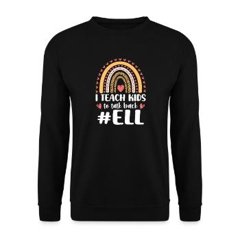 ELL-Lehrer englische Sprache - Unisex Pullover - Schwarz - Vorne - Alina (178cm) & Michal (187cm)