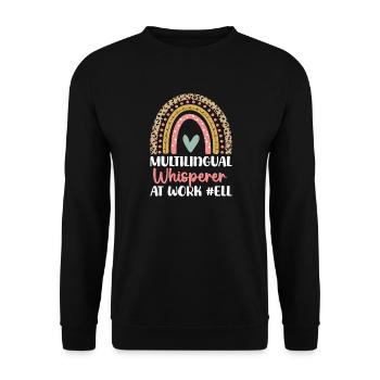 ELL-Lehrer englische Sprache - Unisex Pullover - Schwarz - Vorne - Alina (178cm) & Michal (187cm)