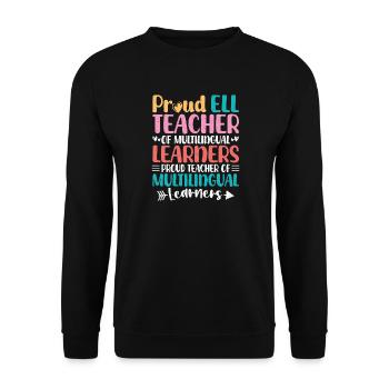 ELL-Lehrer englische Sprache - Unisex Pullover - Schwarz - Vorne - Alina (178cm) & Michal (187cm)