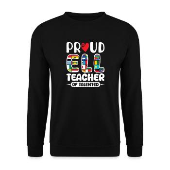 ELL-Lehrer englische Sprache - Unisex Pullover - Schwarz - Vorne - Alina (178cm) & Michal (187cm)