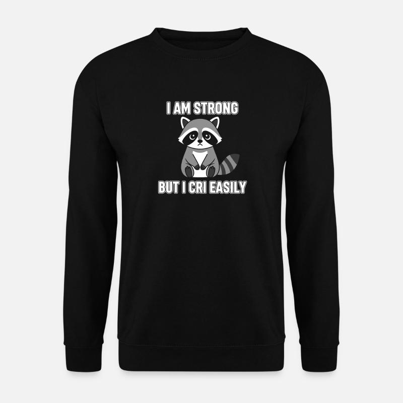 Strong raccoon: Allow feelings - Unisex Sweatshirt - black