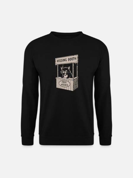 Cat stand in the Hissing Booth - Unisex Sweatshirt - black