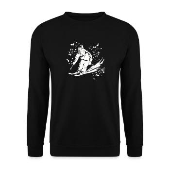 Ski alpin Sports d’hiver Ski nordique - Sweat-shirt Unisexe - noir - Devant - Alina (178cm) & Michal (187cm)