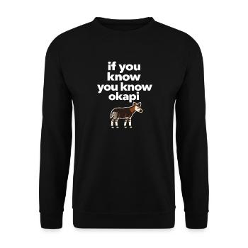Okapi Lovers Okapi Animal Rare Wildlife Love - Unisex Sweatshirt - black - Front - Alina (178cm) & Michal (187cm)