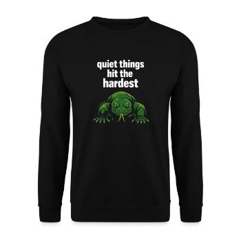 Komodo dragon lover - Unisex Sweatshirt - black - Front - Alina (178cm) & Michal (187cm)