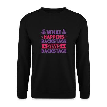 Théâtre musical Ce qui se passe reste en coulisses Acteur - Sweat-shirt Unisexe - noir - Devant - Alina (178cm) & Michal (187cm)