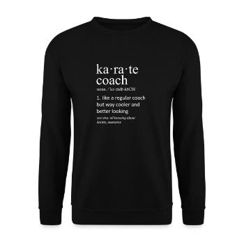 Meine Lieblingsleute nennen mich Papa Karate Dad - Unisex Pullover - Schwarz - Vorne - Alina (178cm) & Michal (187cm)