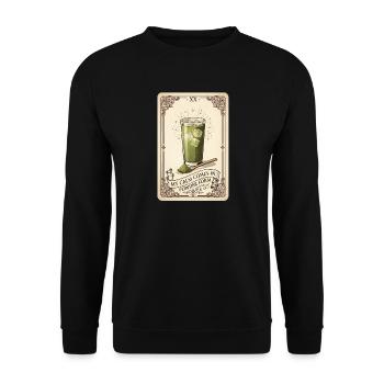 Tranquillity in powder form | Matcha Vintage - Unisex Sweatshirt - black - Front - Alina (178cm) & Michal (187cm)