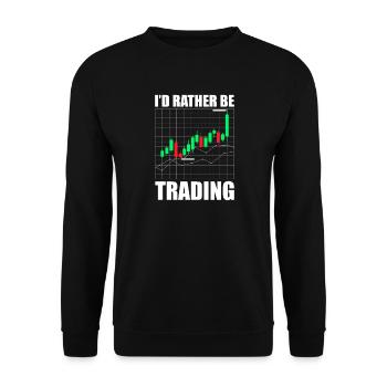 Je préférerais trader en bourse - Sweat-shirt Unisexe - noir - Devant - Alina (178cm) & Michal (187cm)