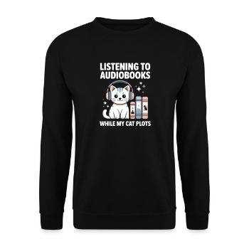 Cadeau de lecture de rat de livre pour fans de livres Cats - Sweat-shirt Unisexe - noir - Devant - Alina (178cm) & Michal (187cm)