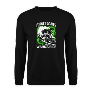 Quad ATV Garçons Hommes Quad Wheeler - Sweat-shirt Unisexe - noir - Devant - Alina (178cm) & Michal (187cm)