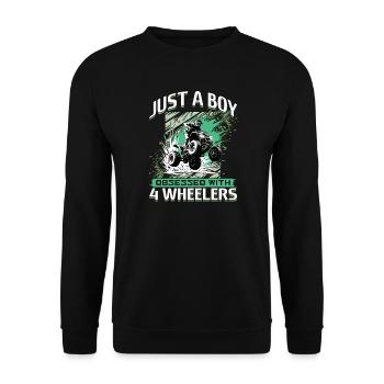 Quad ATV Garçons Hommes Quad Wheeler - Sweat-shirt Unisexe - noir - Devant - Alina (178cm) & Michal (187cm)