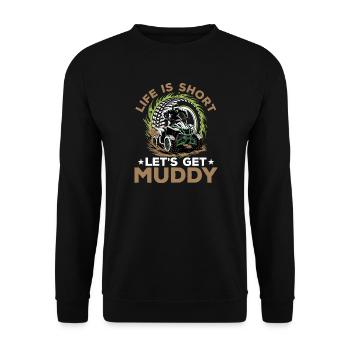 Quad ATV Garçons Hommes Quad Wheeler - Sweat-shirt Unisexe - noir - Devant - Alina (178cm) & Michal (187cm)