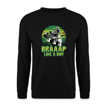 Quad ATV Garçons Hommes Quad Wheeler - Sweat-shirt Unisexe - noir - Devant - Alina (178cm) & Michal (187cm)