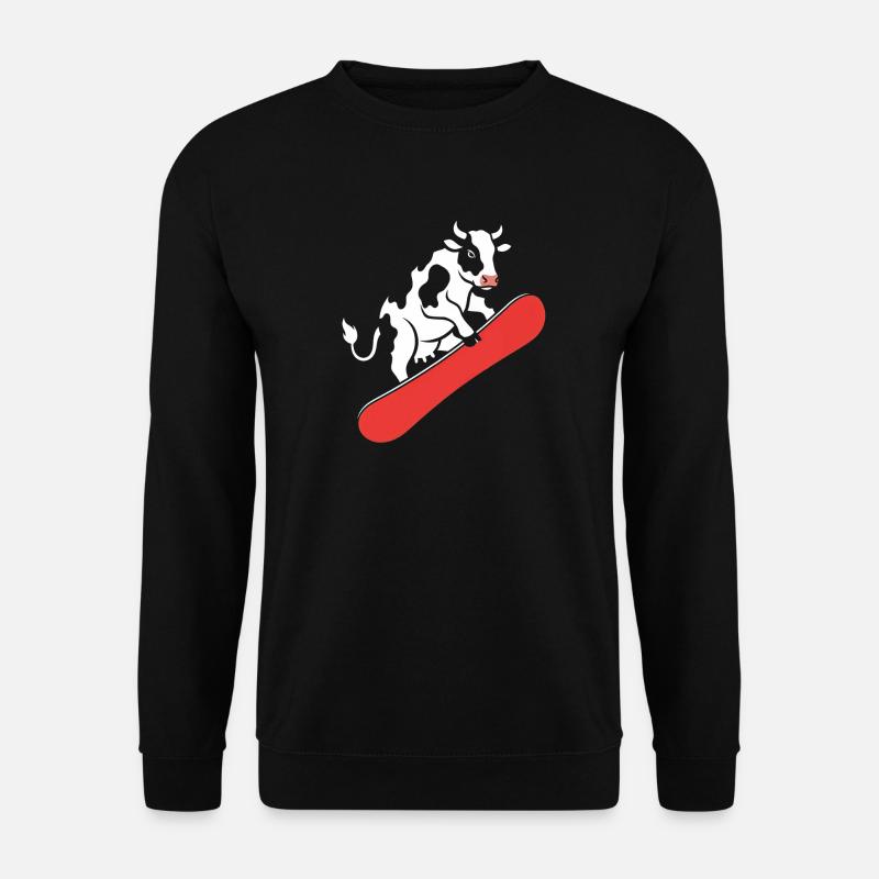 Vache sur skateboard - Sweat-shirt Unisexe - noir