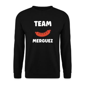 Team Merguez Graphic - Sweat-shirt Unisexe - noir - Devant - Alina (178cm) & Michal (187cm)