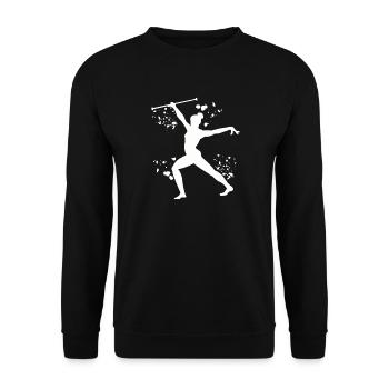 Gymnastin Mit Taktstock Rhythmische Sportgymnastik - Unisex Pullover - Schwarz - Vorne - Alina (178cm) & Michal (187cm)