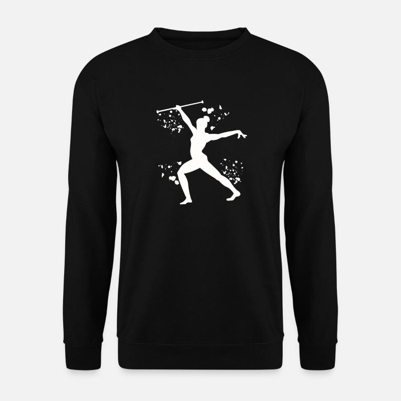 Gymnast with baton rhythmic gymnastics - Unisex Sweatshirt - black