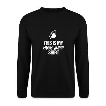 This Is My High Jump Shirt Pole Vault Athlete - Unisex Sweatshirt - black - Front - Alina (178cm) & Michal (187cm)