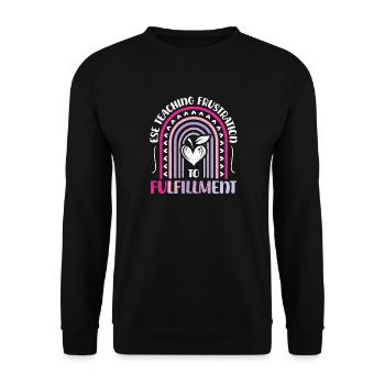 Gifts for ESE Teachers - Unisex Sweatshirt - black - Front - Alina (178cm) & Michal (187cm)