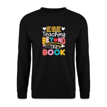 Geschenke für ESE-Lehrer - Unisex Pullover - Schwarz - Vorne - Alina (178cm) & Michal (187cm)