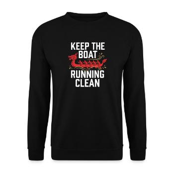Dragon Boat Club Paddler Team Dragon Boat Gift - Unisex Sweatshirt - black - Front - Alina (178cm) & Michal (187cm)